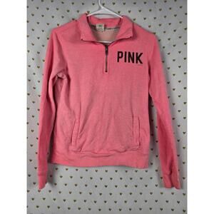 Victorias Secret Pink 1986 Y2K neon quarter zip sweater top shirt xs
